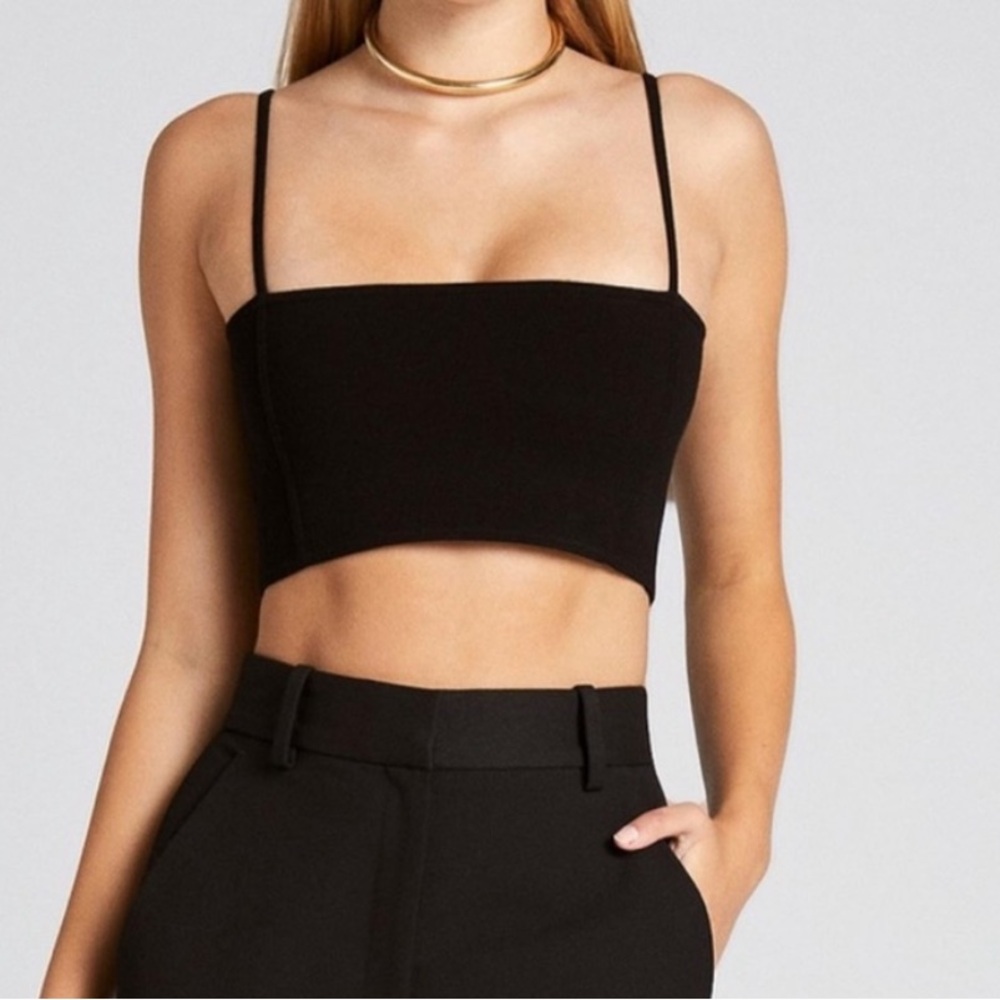 NWOT A.L.C. Winnie Black Knit Bra Top Size S (0180)